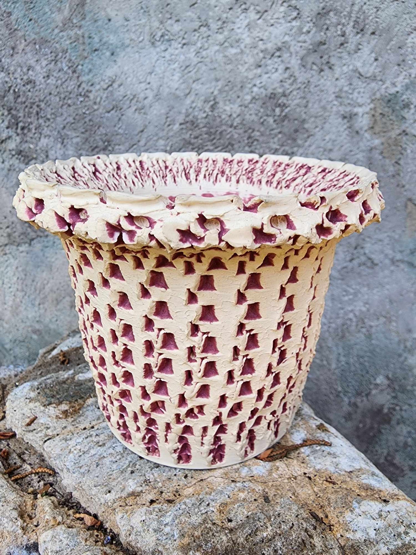 Handmade Pottery  -  Desert Lattice Planter No. 6