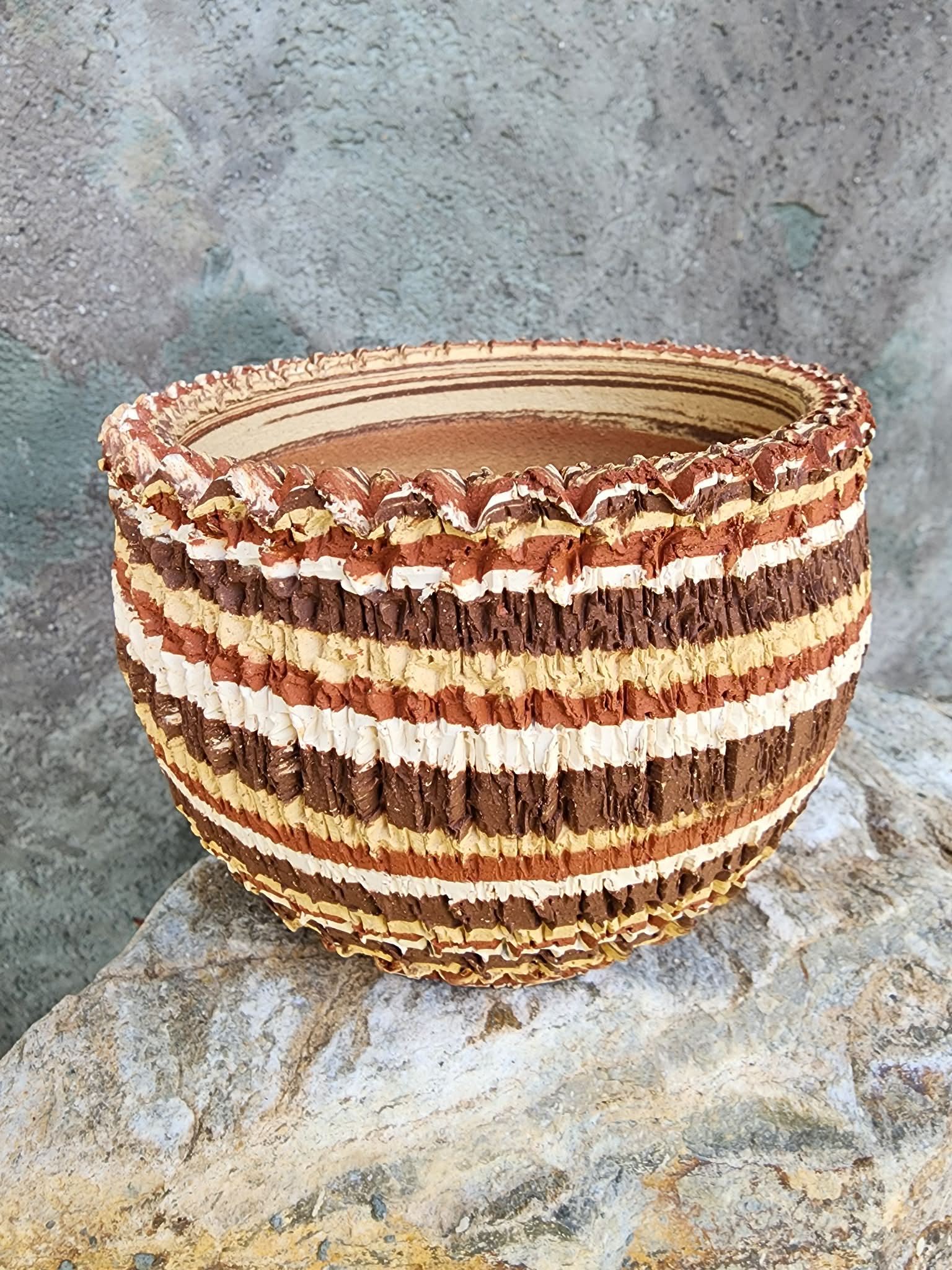 Sedona Coil Bowl No. 18 handmade ceramic planter