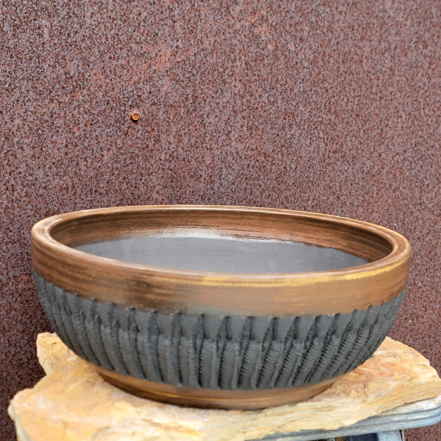 Handmade Pottery  -  Ash Column Basin No. 43