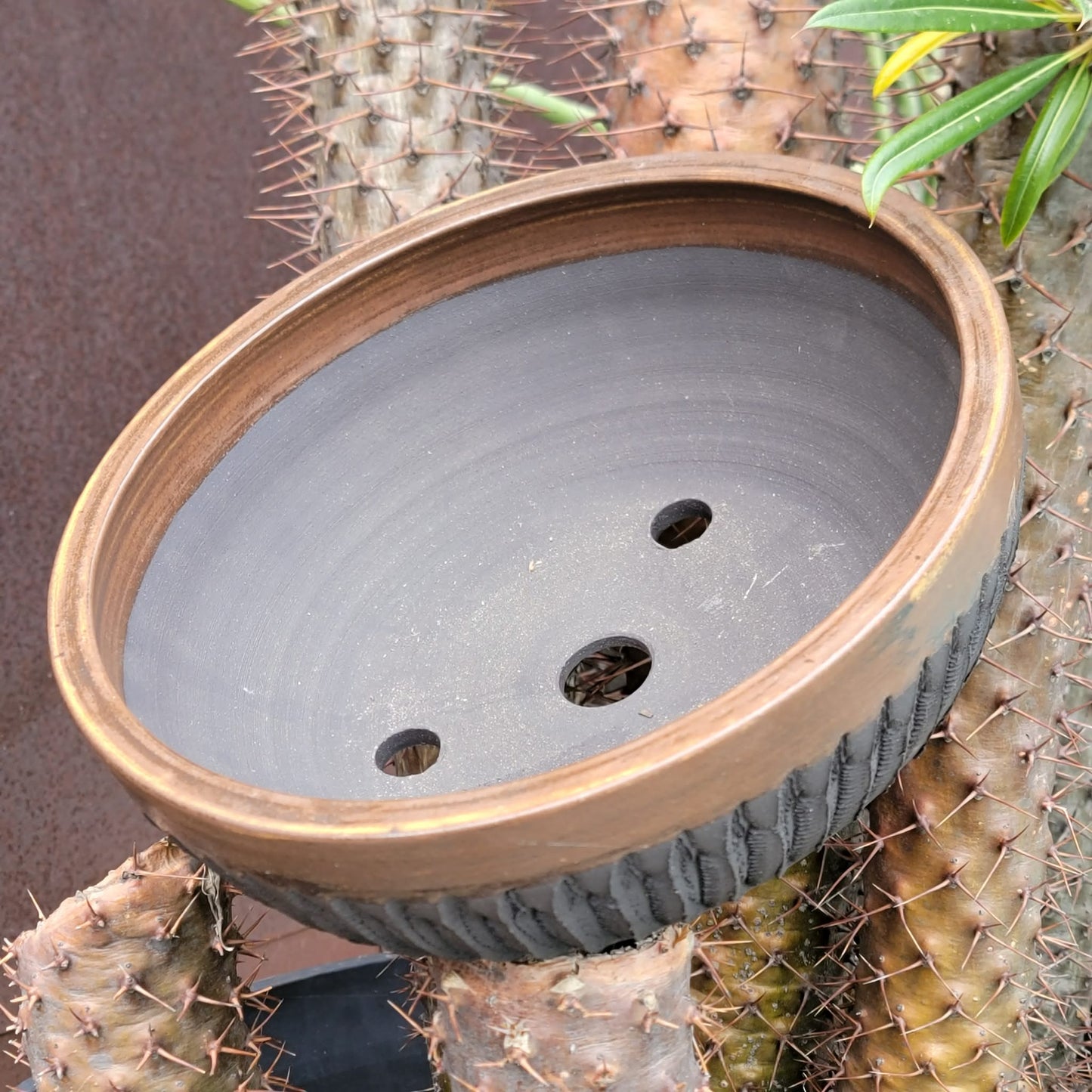 Handmade Pottery  -  Ash Column Basin No. 43