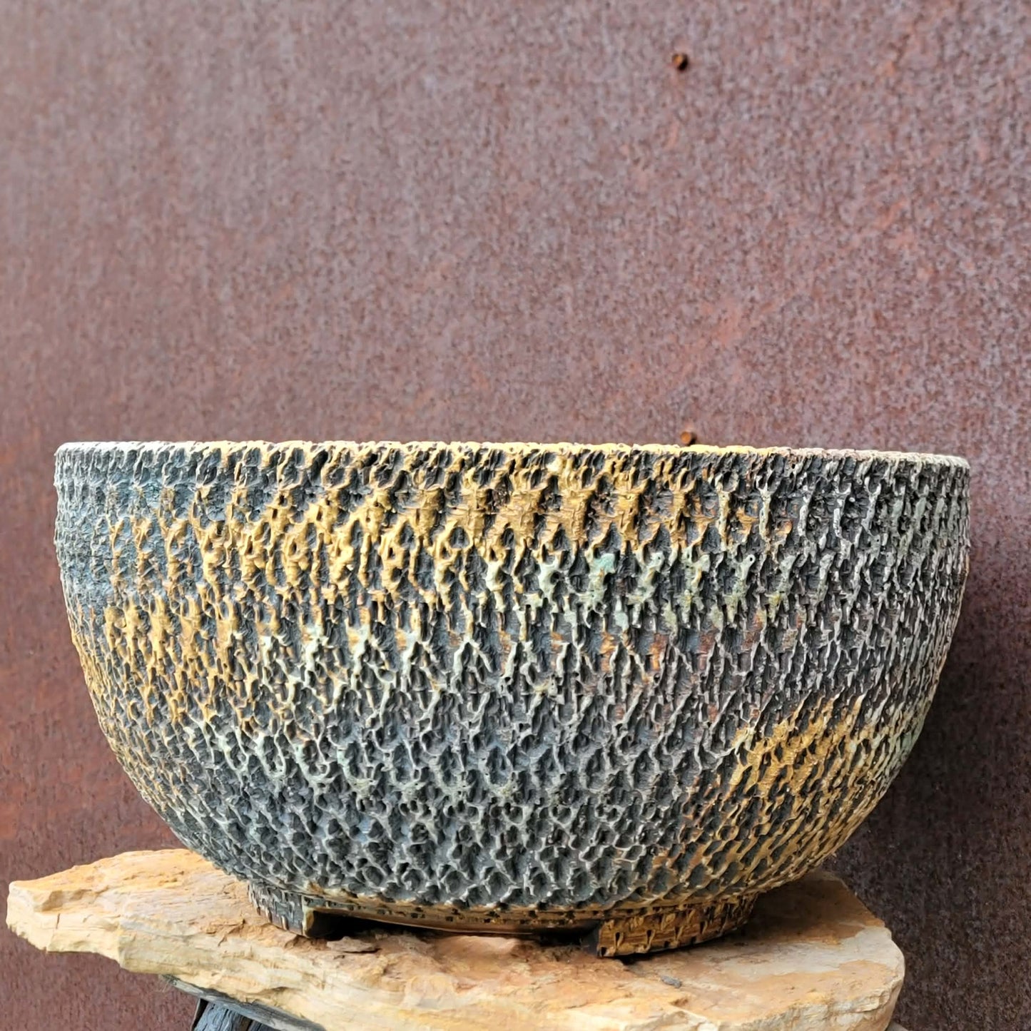 Charcoal Ember Bowl No. 41 handmade ceramic planter
