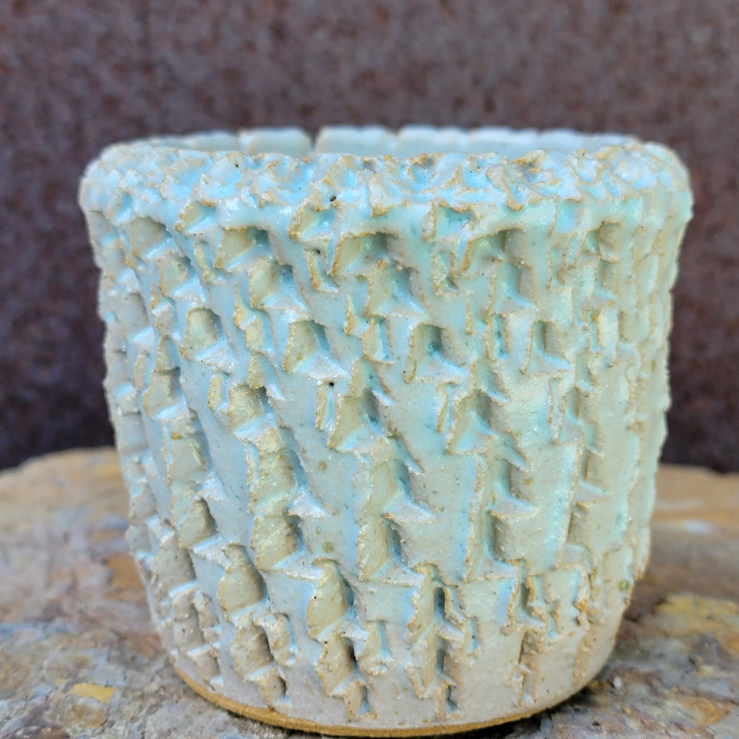 Handmade Pottery  -  Frost Ridge Planter No. 38
