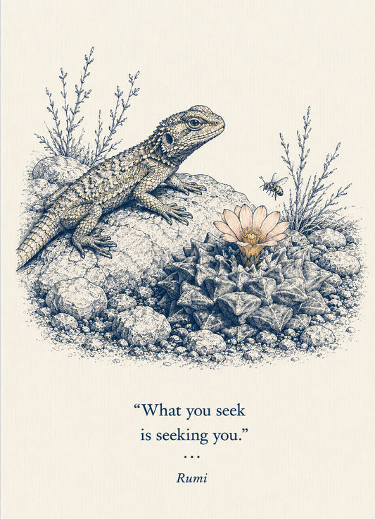 Desert Lizard — Small Society Art Card