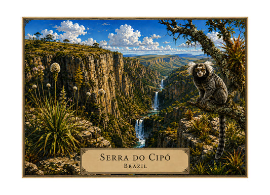 Serra do Cipó botanical expedition 5 x 7 art card by Shangri-Ha Cactus Ranch