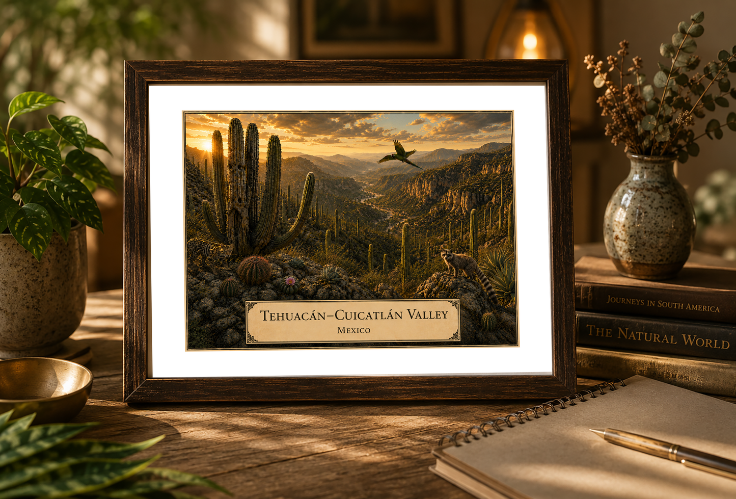 Tehuacán–Cuicatlán Valley — Botanical Expedition Art Card
