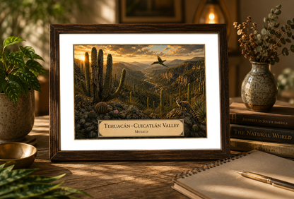 Tehuacán–Cuicatlán Valley — Botanical Expedition Art Card