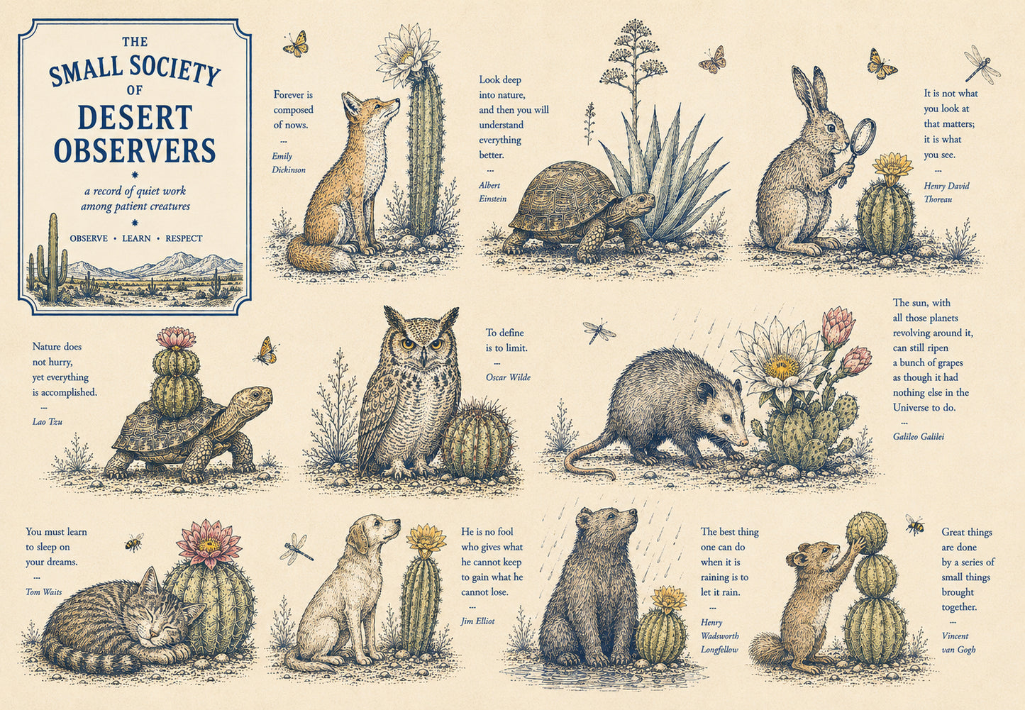 The Small Society of Desert Observers — Collector Gift Wrap Set (2 Sheets)