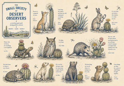 The Small Society of Desert Observers — Collector Gift Wrap Set (2 Sheets)