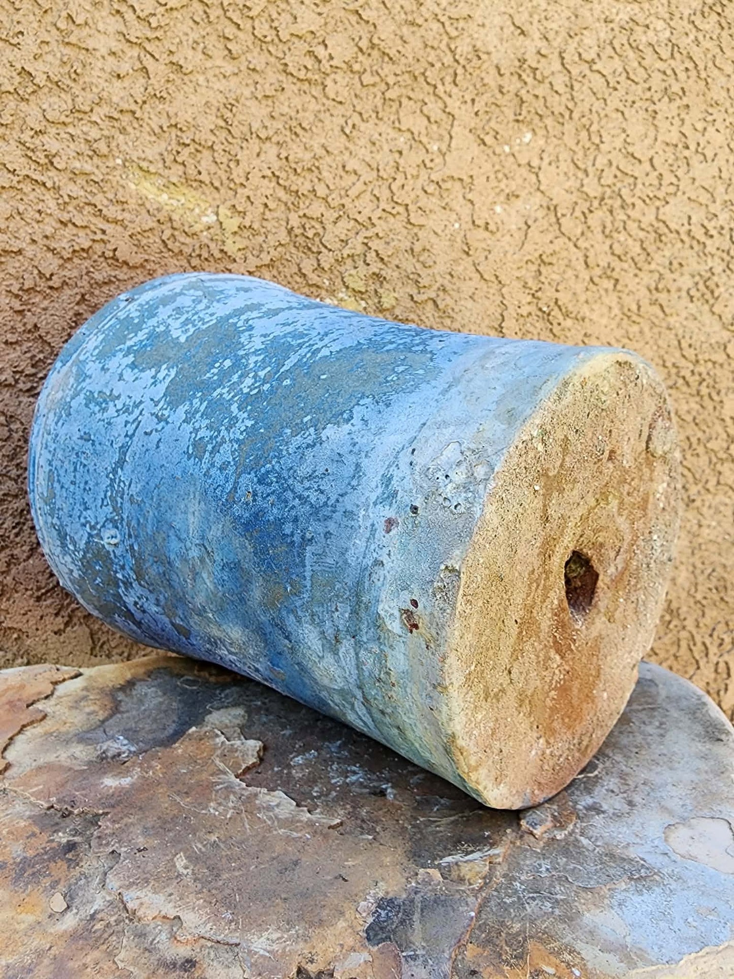 Tuscany Earthen Terra Cotta — Italian Blue Ruin Planter No. 219