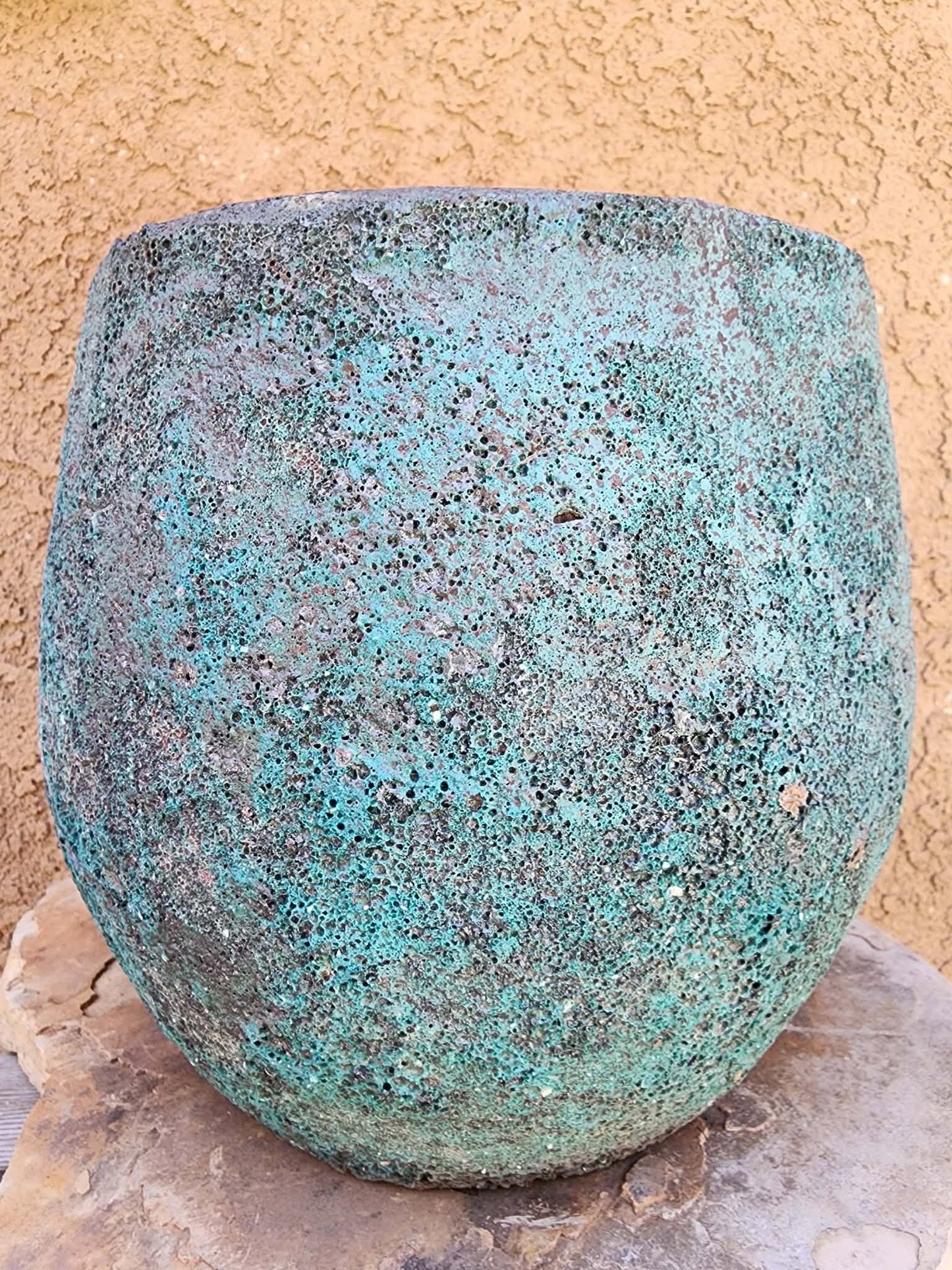 Tuscany Earthen Terra Cotta — Verdigris Relic Planter No. 220