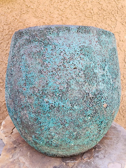 Tuscany Earthen Terra Cotta — Verdigris Relic Planter No. 220