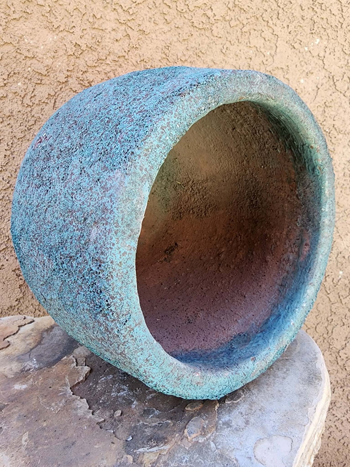 Tuscany Earthen Terra Cotta — Verdigris Relic Planter No. 220