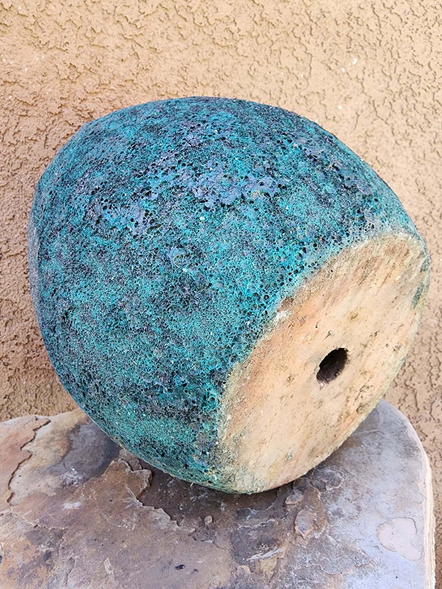 Tuscany Earthen Terra Cotta — Verdigris Relic Planter No. 220