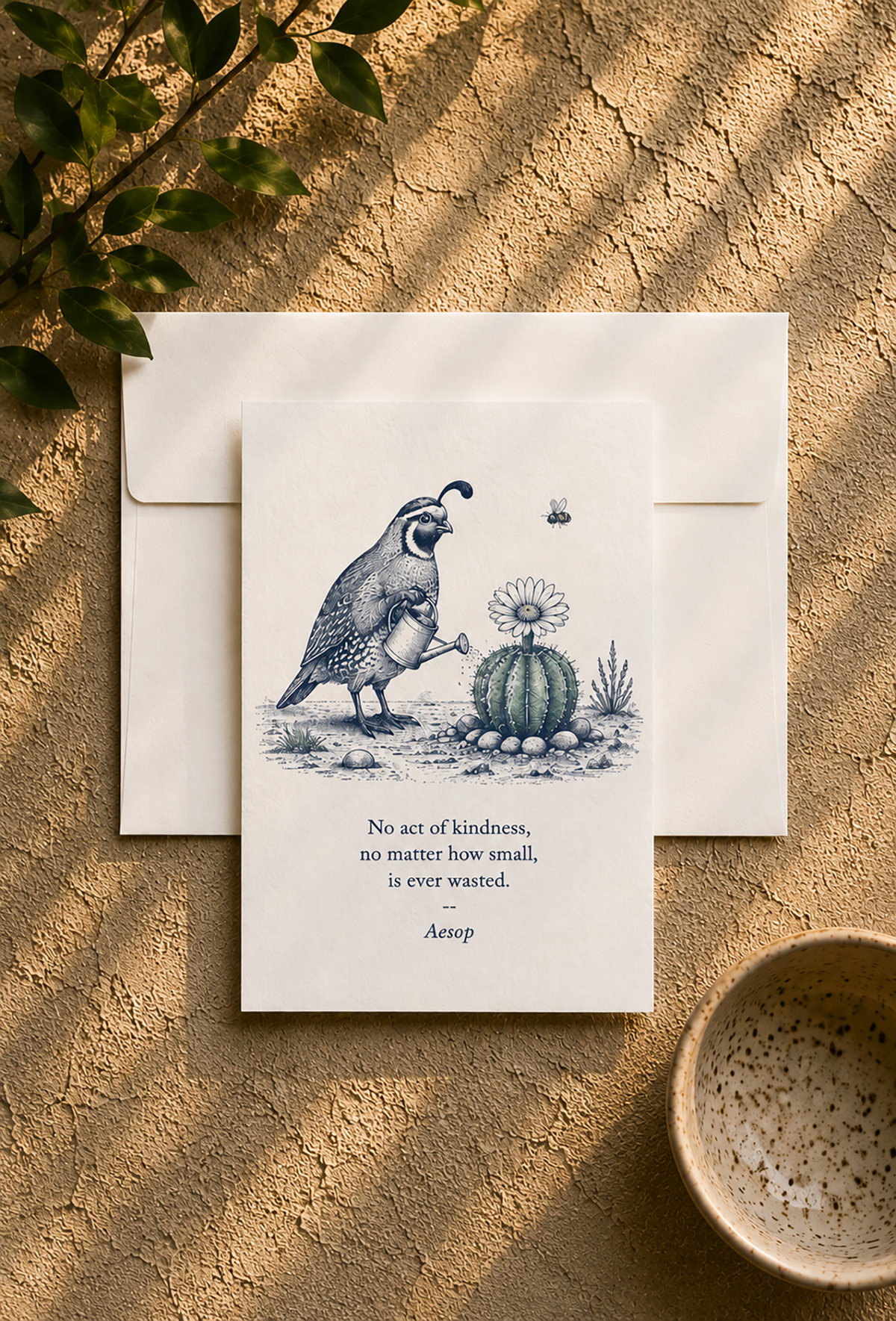Quail — Small Society Art Card