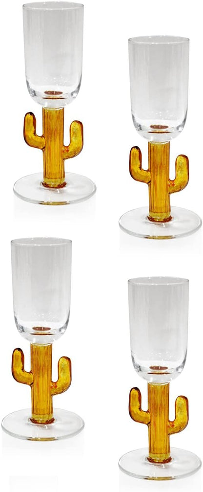 Cactus Shot Glass - Gold - Set of 4