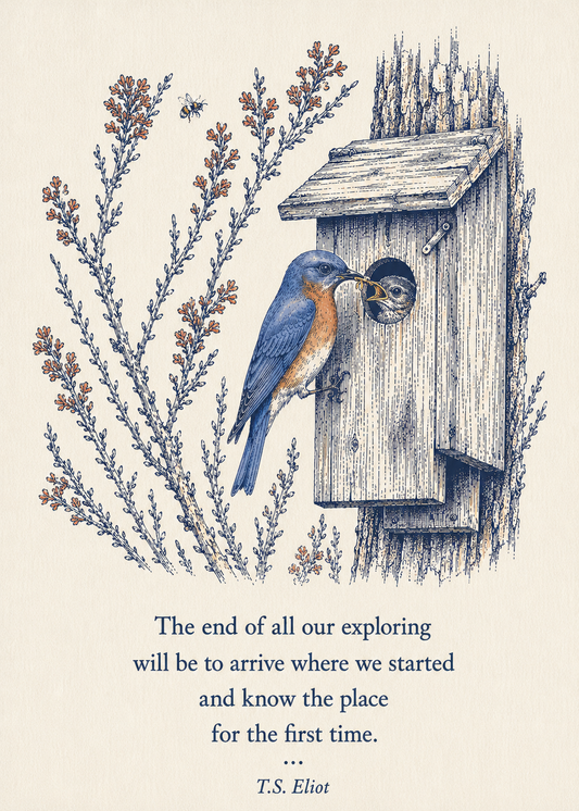 Bluebird — Small Society Art Card