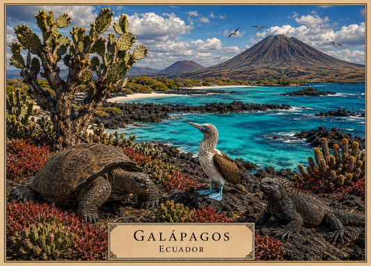 Galápagos — Botanical Expedition Art Card